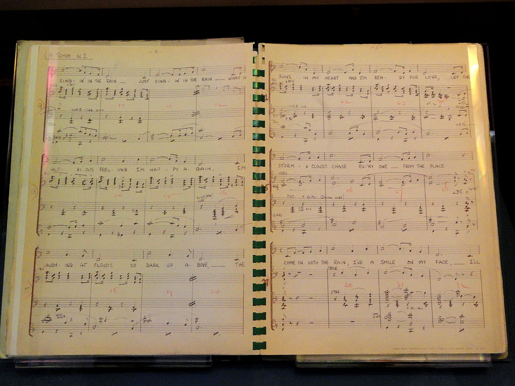 Conductor score of Singing in the Rain